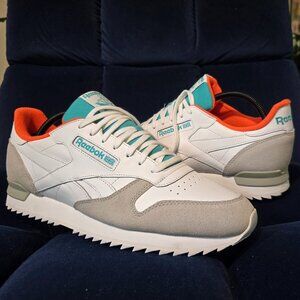 Reebok Classic Leather Ripple Leather 'White Teal Lava' Men's Size 11 US
